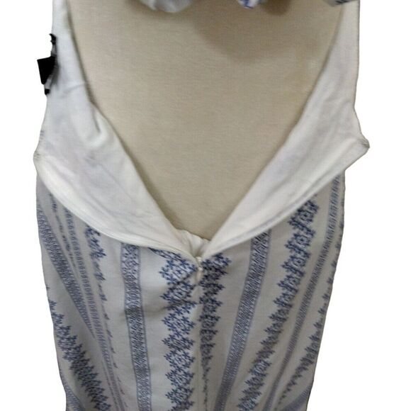 Hommage LA Dress Womens Medium Bohemian Blue Halter Maxi Ladies Cut Out Backless - Picture 10 of 15